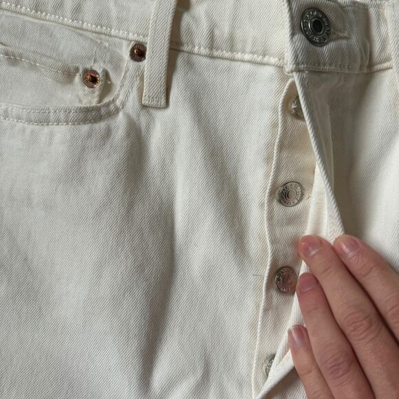 NEW Re/Done 70s Stovepipe Jeans Vintage White - Picture 5 of 12
